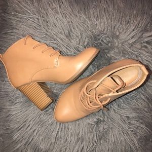 Lace up heel booties!!